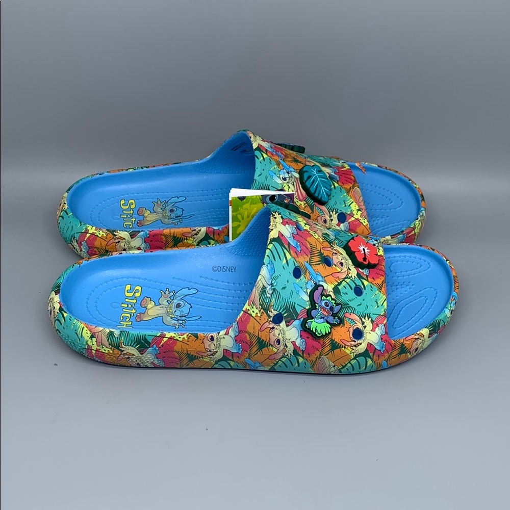 Crocs Classic Disney Stitch Slide V2 Sandals Men's Sz 11 NWT